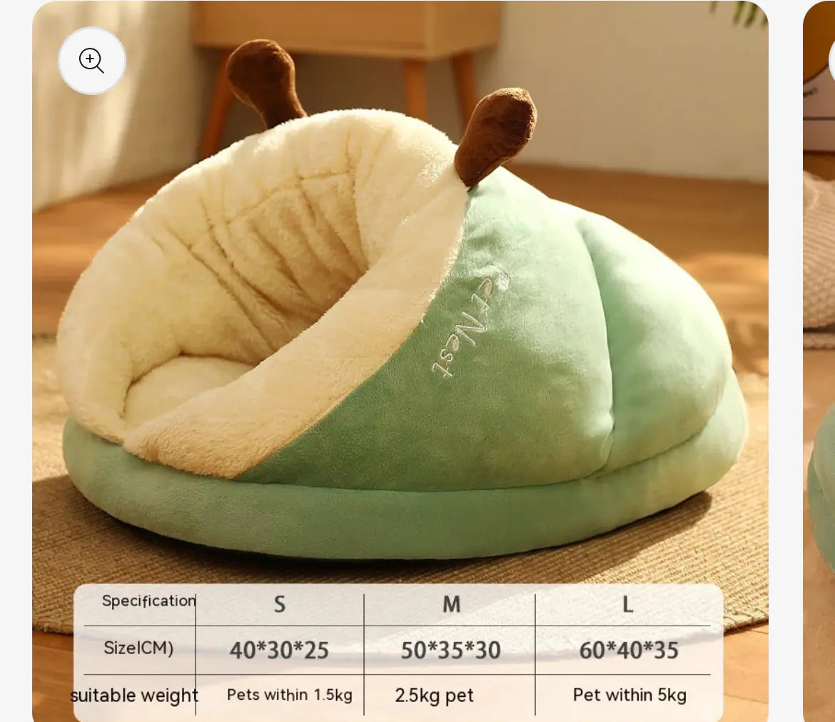 Small Pet Bed Winter Nest