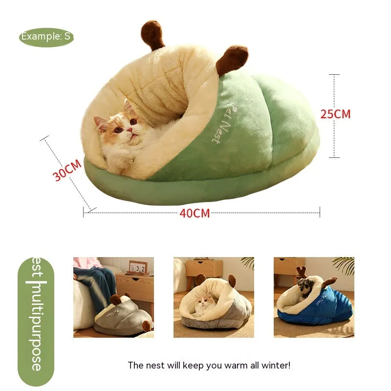 Small Pet Bed Winter Nest